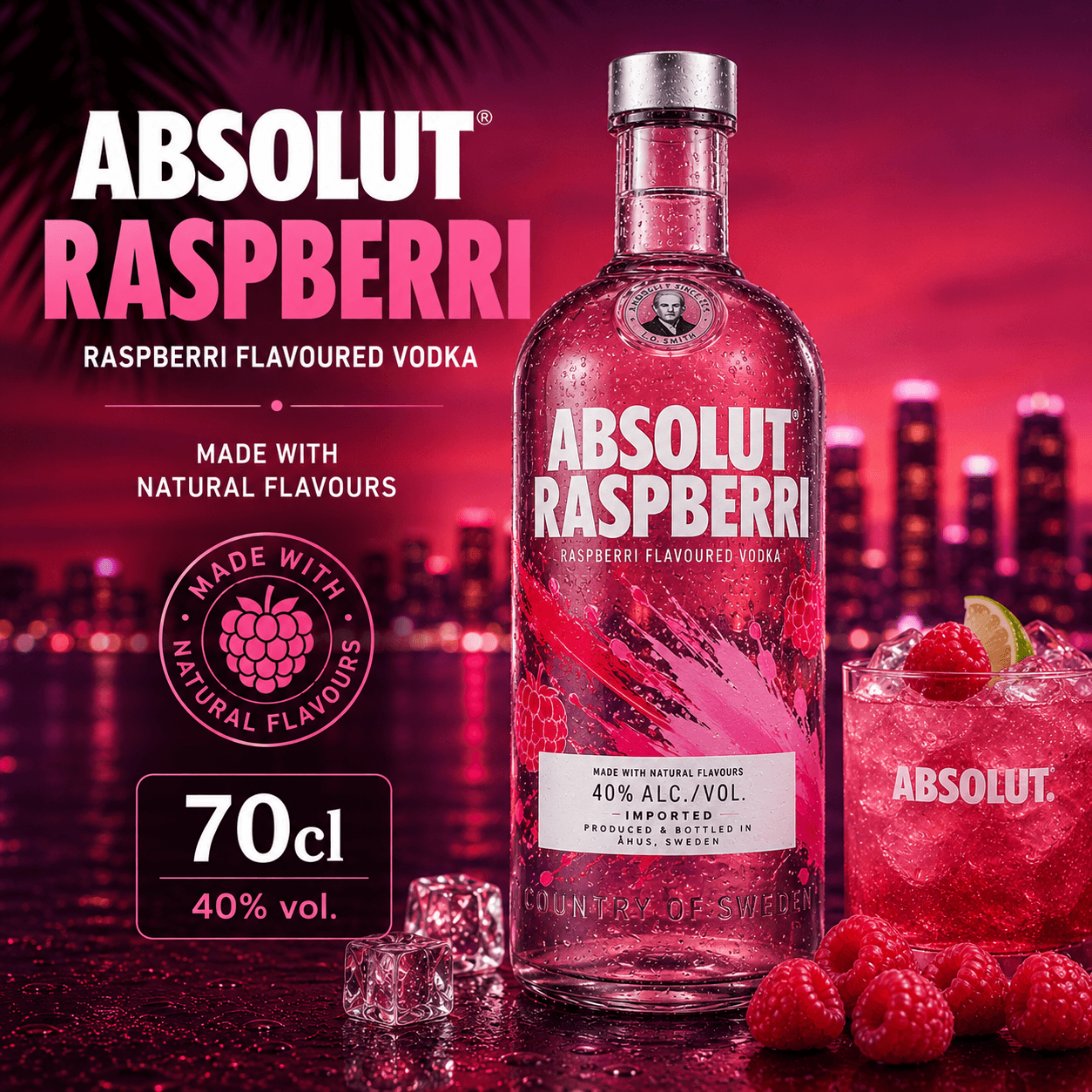 Absolut Raspberri 70cl